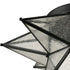 Seeded Glass Moravian Star Flush Mount Ceiling Light, 18-Inch, Black